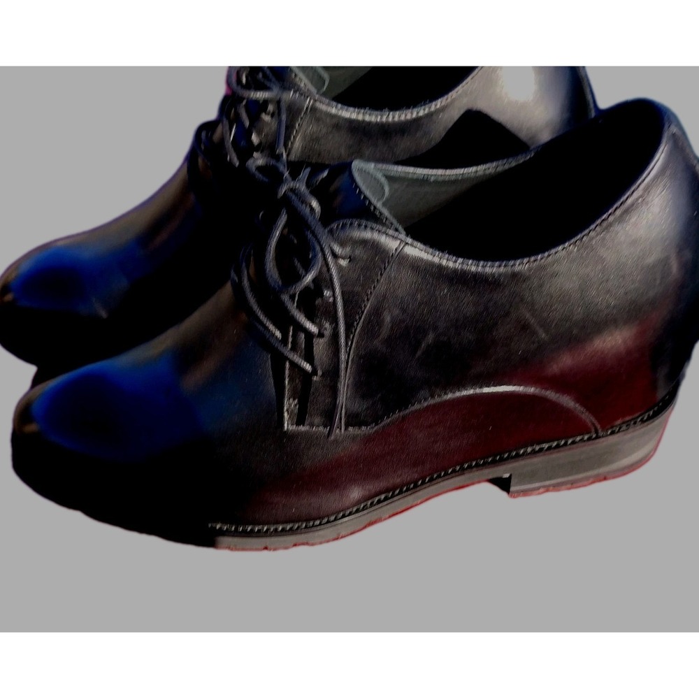 US 9 EU 42 CHAMARIPA Elevator Shoes Mens Height Increase Black Dress Shoes NEW